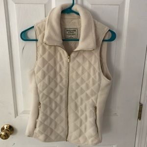 Cream Fleece Vest